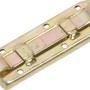 Catenaccio per finestra zincato giallo, 80x26 mm, per fissaggio a vite.
