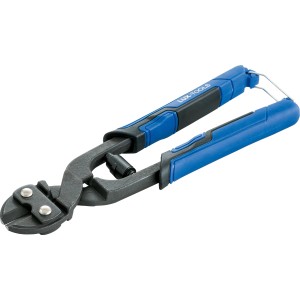 Tronchese LUX, 200 mm, con manico blu e nero per tagliare fili e metallo.