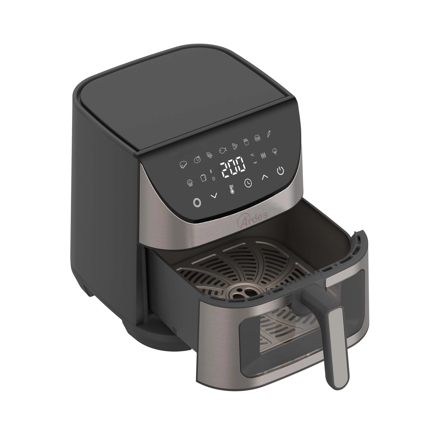 Friggitrice ad aria Delicia 8 l 1700 W nero metallizato_2