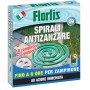 Flortis Spirali Antizanzare: Confezione con 10 spirali antizanzare e 2 supporti.