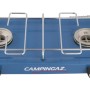 Fornello da campeggio blu CampinGaz con due fuochi per campeggio e outdoor.