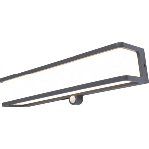 Moderna lampada da parete solare a LED Lutec Doblo antracite, larghezza 35 cm, con sensore di movimento.