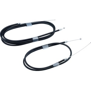 Due cavi neri t.b.t. per riparazione e ricambi.