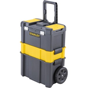 Stanley Rollende Werkstatt Essential STST1-80151, carrello portautensili con manico telescopico e ruote.