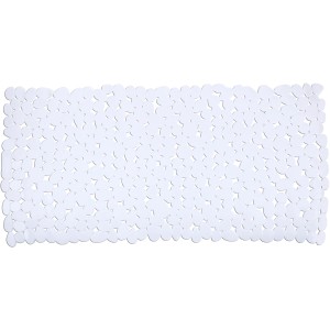 Tappetino per vasca bianco Wenko Paradise, 71x36 cm, con superficie antiscivolo e ventose per una presa sicura nella vasca.