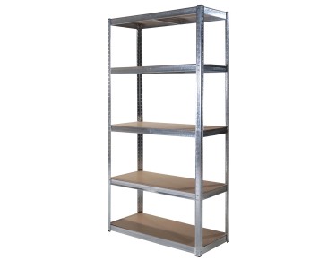 Scaffale Metallico Zincato 180x90x40 Cm - 5 Ripiani Da 175 Kg Per Garage E Officina - Foto 4