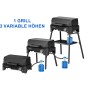 Campingaz Barbecue elettrico Attitude 2 Go in 3 altezze, ideale per campeggio e giardino.