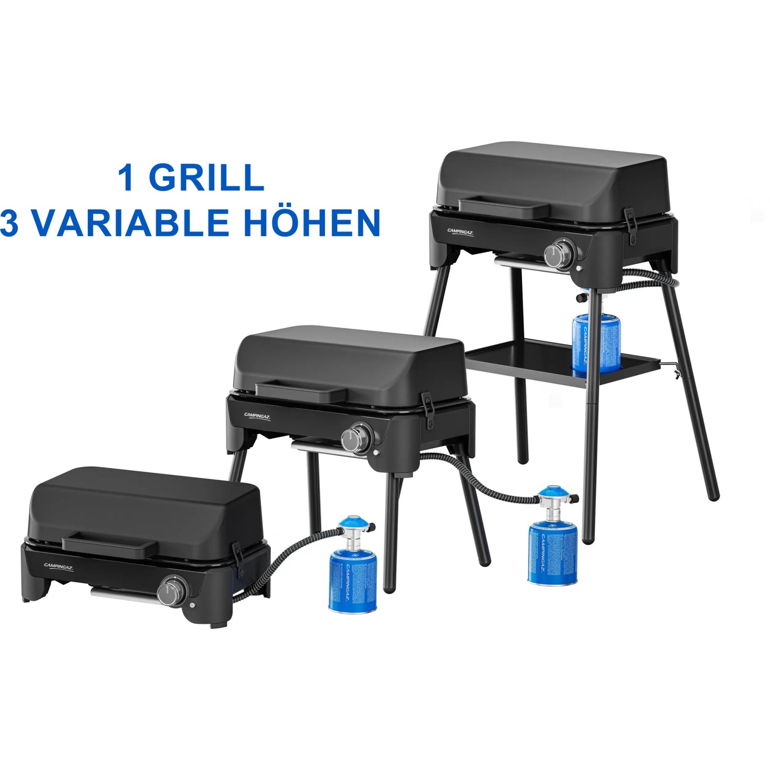 Campingaz Barbecue elettrico Attitude 2 Go in 3 altezze, ideale per campeggio e giardino.