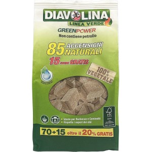 Accendifuoco t.b.t. per barbecue e camini, naturale ed ecologico.