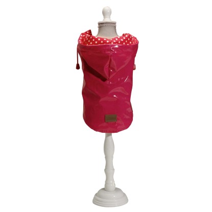 Impermeabile per cani Raindrop dorso 40 cm ciliegia