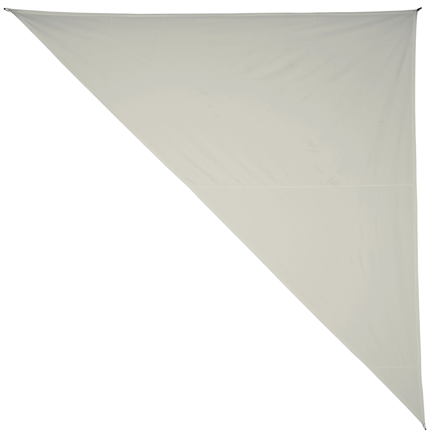 Vela ombreggiante triangolare color avorio, 360x360x500 cm, ideale per balcone, giardino o campeggio.