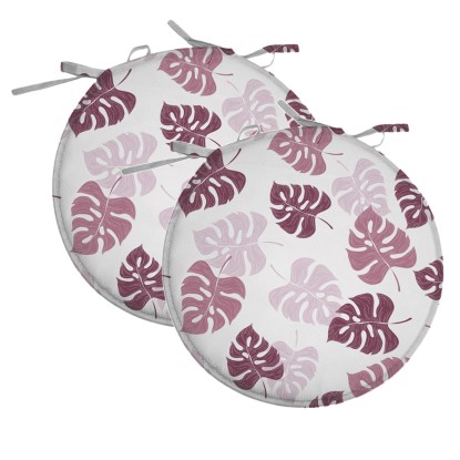Cuscini per sedia Foglia rosa 2pz Ø 40 cm