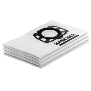 Sacchetti filtro in vello Kärcher per aspirapolvere solidi/liquidi, 4 pezzi, adatti per WD 2 Plus, WD 3 e SE 4001/4002.