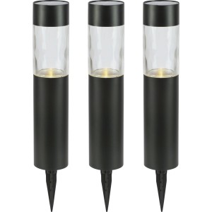 Set da 3 picchetti solari LED Serroni 42,5 cm x Ø 6 cm