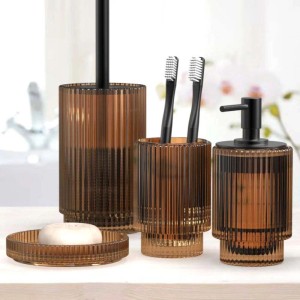 Dispenser sapone Deco in vetro ambra