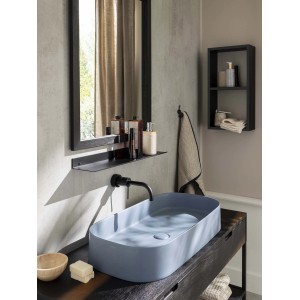 Mensola bagno Alluminia Format 30x13 cm nero