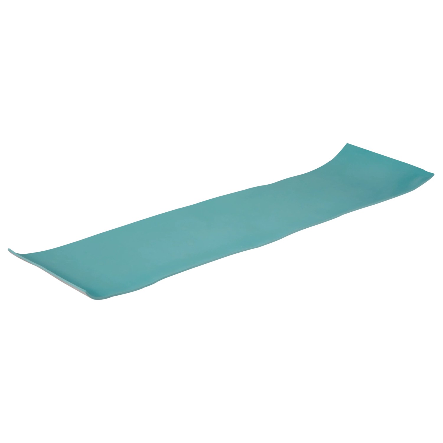 Materassino isolante CMI turchese arrotolato per campeggio e outdoor, lunghezza 180 cm.