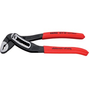 Pinza a pappagallo Knipex Alligator, rosso-nera, autobloccante.