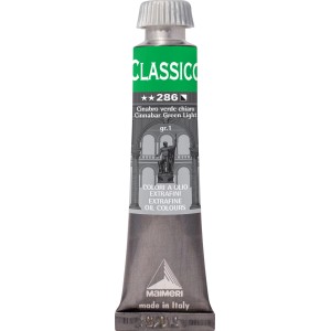 Tubo di colore ad olio verde Classico, tonalità Cinnabar Green Light.