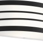 Moderna applique da esterno t.b.t. nera con tre fessure di luce.