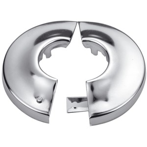 Rosetta cromata con cerniera, in due pezzi.