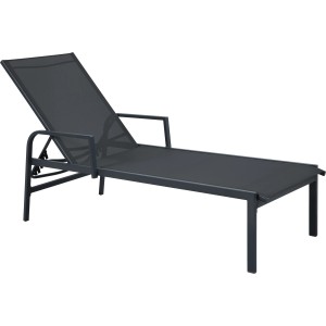Lettino prendisole Fernbrook in acciaio antracite