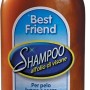 Flacone marrone di shampoo per cani Best Friend con olio di visone per pelo lungo.