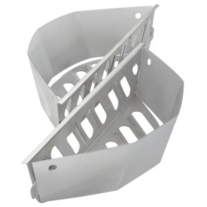 Cesto per carbone Jamestown in acciaio inox, 2 pezzi, per grigliate indirette.