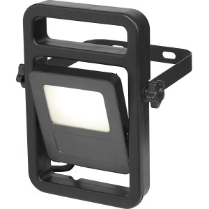 Faro da lavoro a LED nero con staffa, 20W, per uso interno ed esterno.