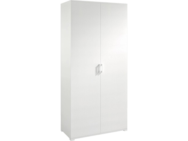 ARMADIO MULTIUSO PER IL BAGNO H 195CM BIANCO CON 2 ANTE ROVERE