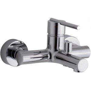 Miscelatore per vasca t.b.t. cromato lucido per montaggio a parete.