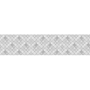 Paraschizzi t.b.t. con motivo geometrico grigio per la cucina.