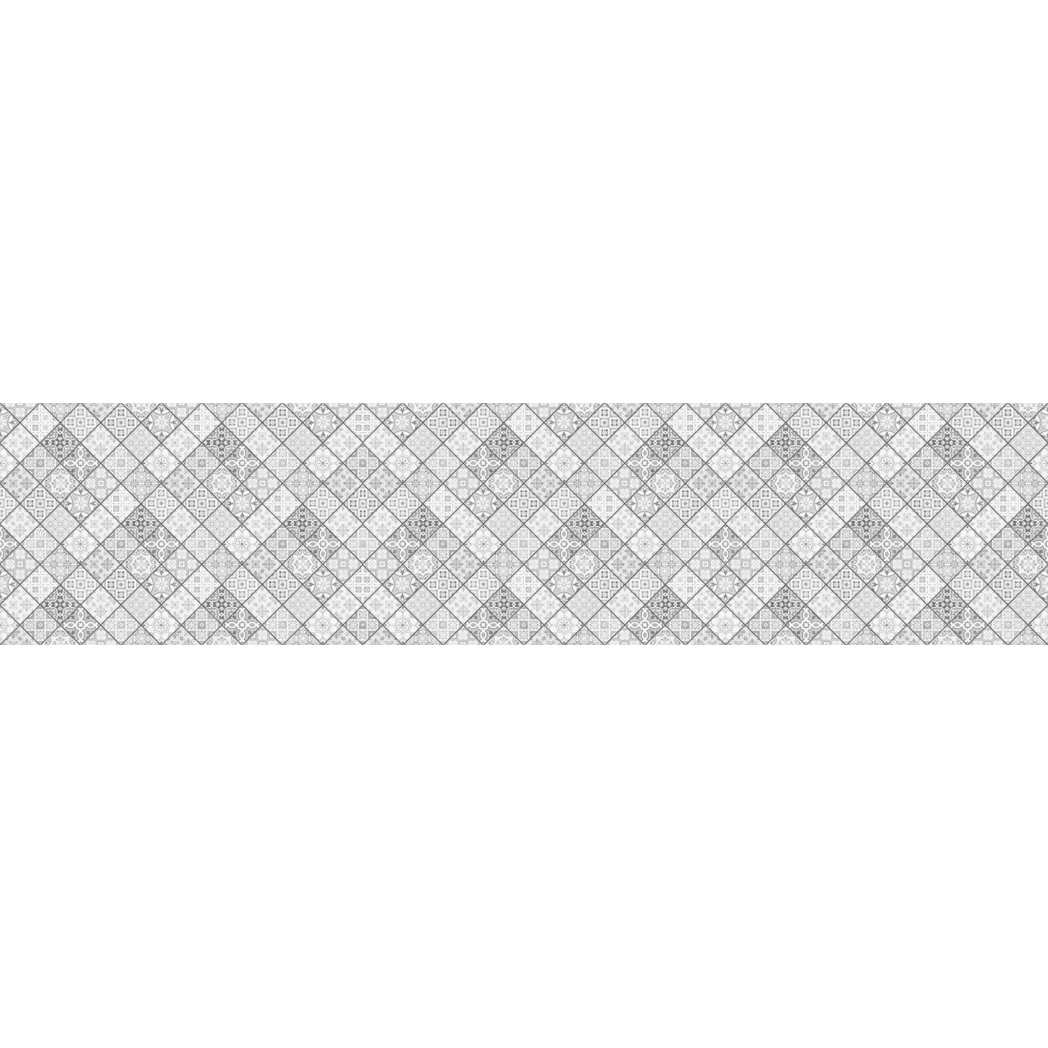 Paraschizzi t.b.t. con motivo geometrico grigio per la cucina.