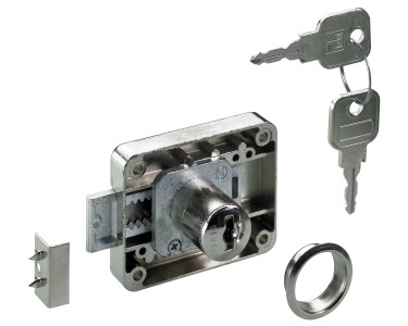 Serratura A Barra HETTICH DM15 - Nichelata, Destra, Per Mobili, Asta 6mm