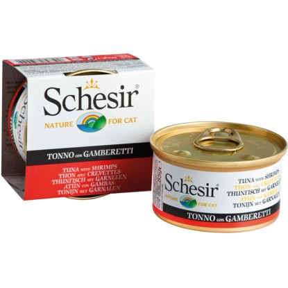 Cibo umido per gatti con Tonnetto e gamberetti 85 g