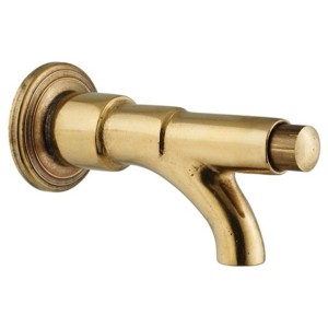 Rubinetto a sfera t.b.t. dorato per montaggio a parete.