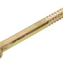 Cerniera a vite zincata gialla, lunga 165 mm, con perno da 16 mm per fissare le bandelle.