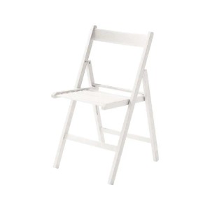Sedia pieghevole Nancy 79x42,5x47,5 cm bianco