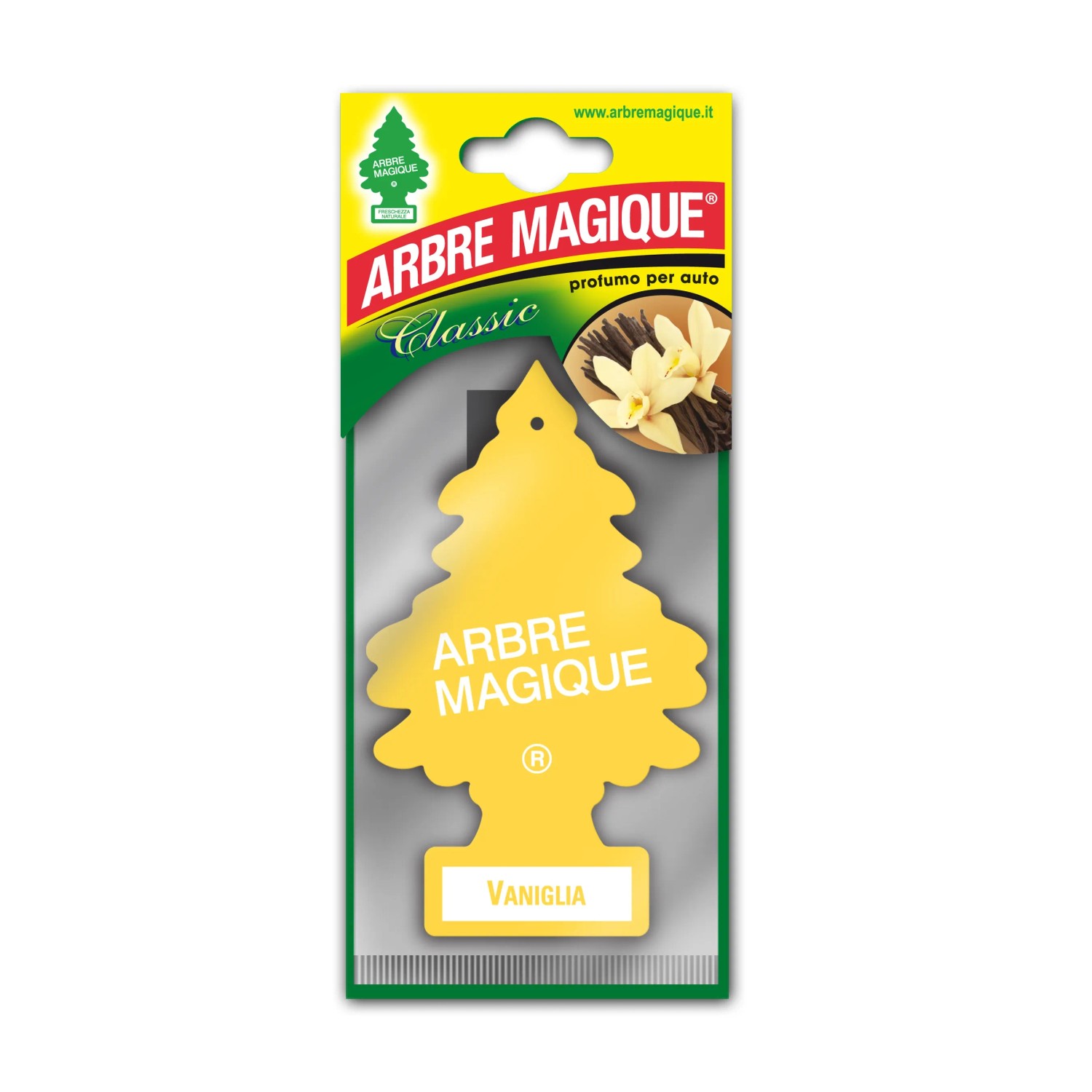 Arbre Magique Deodorante Auto E Ambiente Profumo Arancia - Originale Pino Verde, Lunga Durata Fino A 45 Giorni
