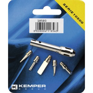 t.b.t. Accessori per saldatura: ugelli in metallo e attacco bruciatore.