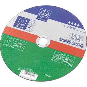 Disco abrasivo LUX 230 mm per pietra, accessorio per smerigliatrice angolare.