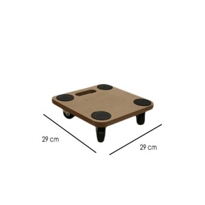 Carrello multiuso quadrato mdf antiscivolo 29x29 cm portata 200 kg