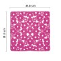 t.b.t. Tappetino doccia rosa con motivo floreale, 51,5x51,5 cm.