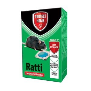 Confezione di esche per topi, 48 pezzi, pronte all'uso per il controllo dei topi.