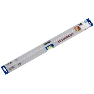 Livella a bolla LUX Comfort, 60 cm, con bolla orizzontale e verticale per misurazioni precise.