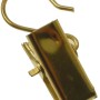 Gancio per tenda color oro con clip per binari per tende.