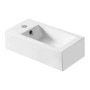XRB2050 Lavabo Da Bagno, 40x20x11cm/15.7x7.9x4.3inch Mini Lavabo In Resina, Lavabo Da Parete Rettangolare Per Bagno Guardaroba WC Bianco 150cm Conduttura Fognaria