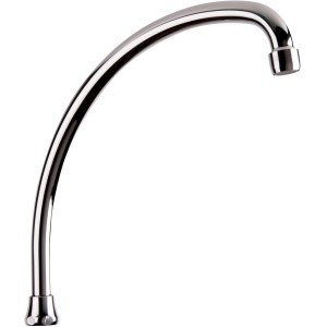 Bocca per rubinetto Rompigetto t.b.t. cromata, curva.