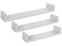 Mensola da Parete 1 Cassetto 45x13,4x20 cm in Fibra di Legno Lego Bianco