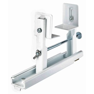 Consolle bianca per radiatore piatto OBI per montare ripiani sopra i radiatori.